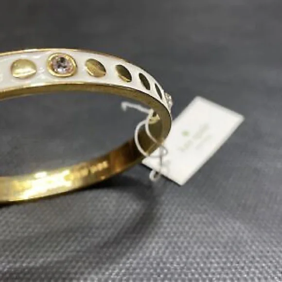Kate Spade Bangle Bracelet ♠️ ~ sold out online! Spot the Spade ~stamped B - Picture 8 of 8